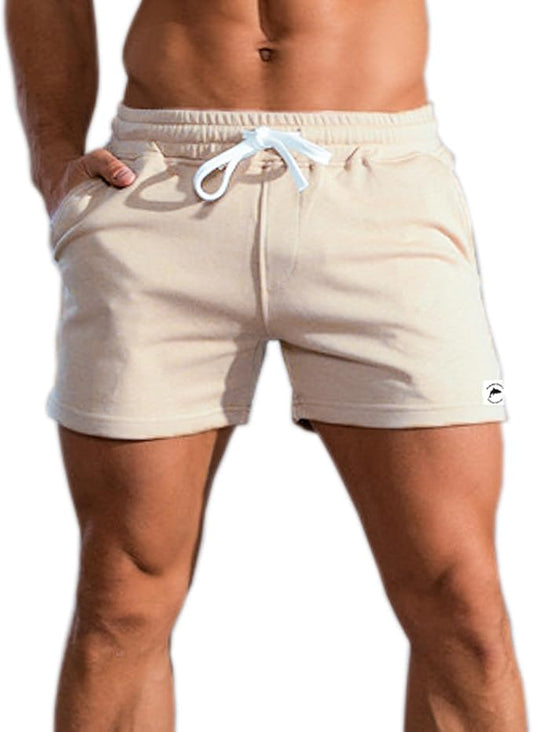 Mens 5 Inch/7 Inch Cotton Shorts Mens Sweat Athletic Shorts for Men Gym Worket Shorts with Pockets