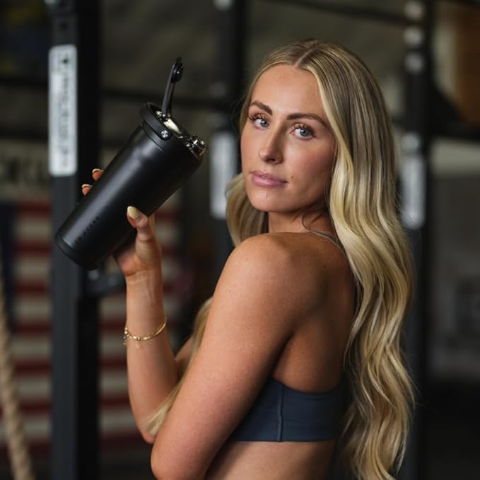 HydroJug 24 oz New Stainless Steel Shaker – Insulated, Leakproof, BPA-Free with Silent Mixing Grate – No Clumps, No Noise – Premium Shaker for Fitness, Sports & Everyday Use, Black