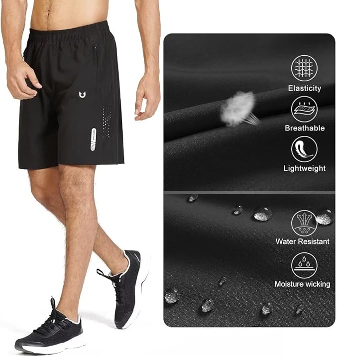 NORTHYARD Men's Athletic Running Shorts Quick Dry Workout Shorts 7"/ 5"/ 9" Lightweight Sports Gym Basketball Tennis Hiking