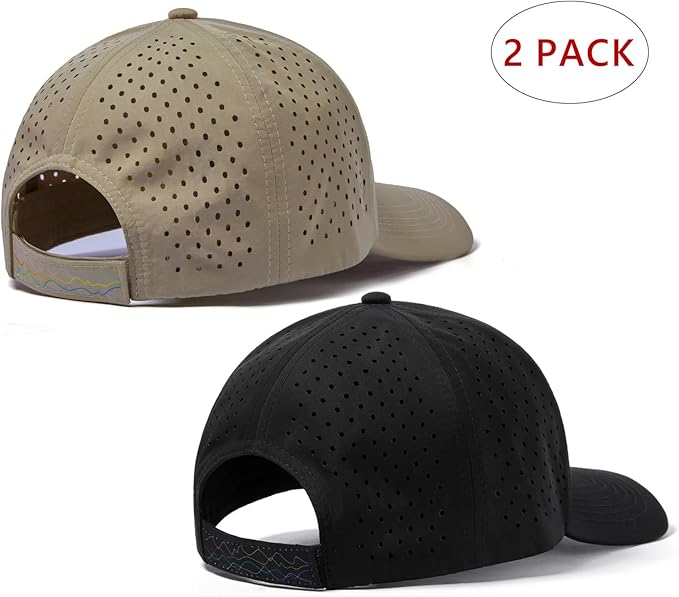 UPF 50+ Performance Water Resistant Baseball Cap Lightweight Breathable Hat Golf Running Boat Hiking for Men Women