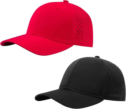 UPF 50+ Performance Water Resistant Baseball Cap Lightweight Breathable Hat Golf Running Boat Hiking for Men Women