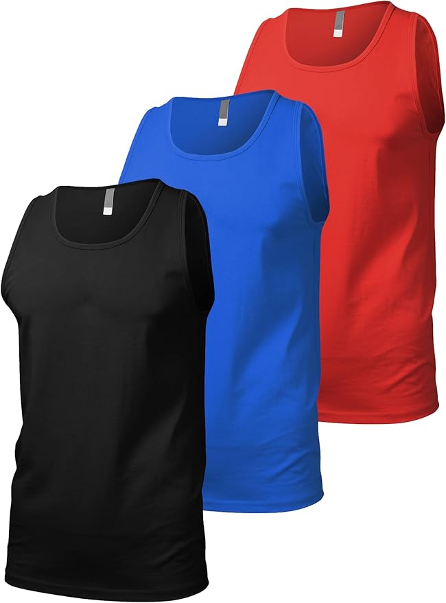 Hat and Beyond Mens Tank Top Soft Performance Boxing Gym Shirts Plain Muscle Tee