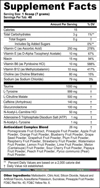 G Fuel Tutti Frutti Energy Drink Powder, Pre Workout Caffeine Mix for Gaming, Sugar Free Focus Amino, Vitamin + Antioxidants, 9.8oz (Tutti Frutti Jelly Bean, 40 Servings)
