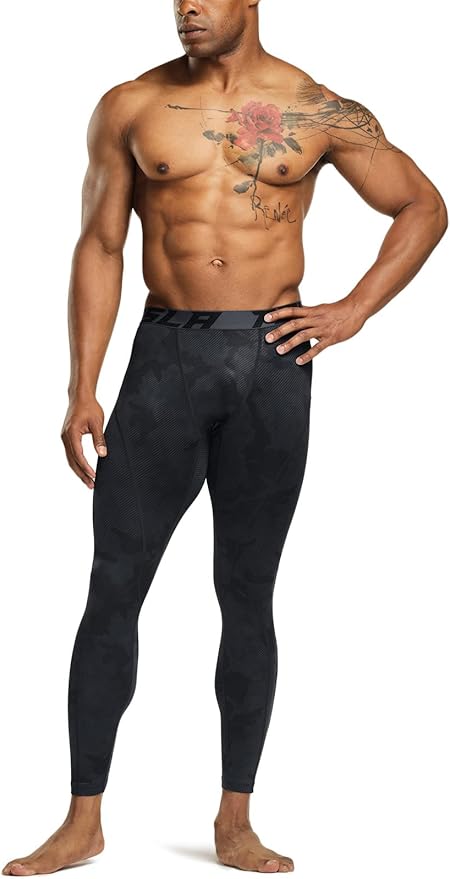 TSLA Men's Thermal Compression Pants, Athletic Sports Leggings & Running Tights, Wintergear Base Layer Bottoms