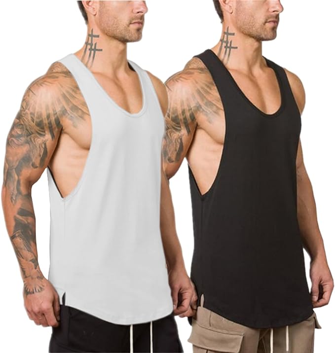 Muscle Killer Men's Muscle Gym Workout Stringer Tank Tops Bodybuilding Fitness T-Shirts 1/2/3 Pack