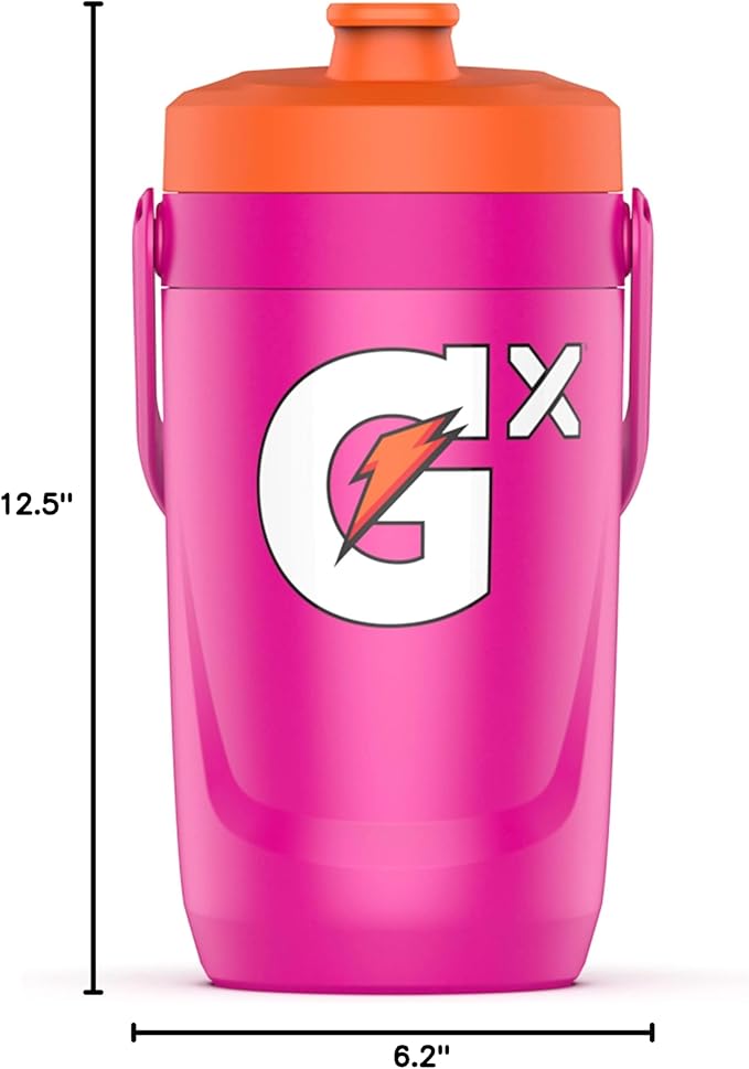 Gatorade Gx Performance Jug, 64oz, Leakproof, Non Slip Grip, Great for Athletes, Pink