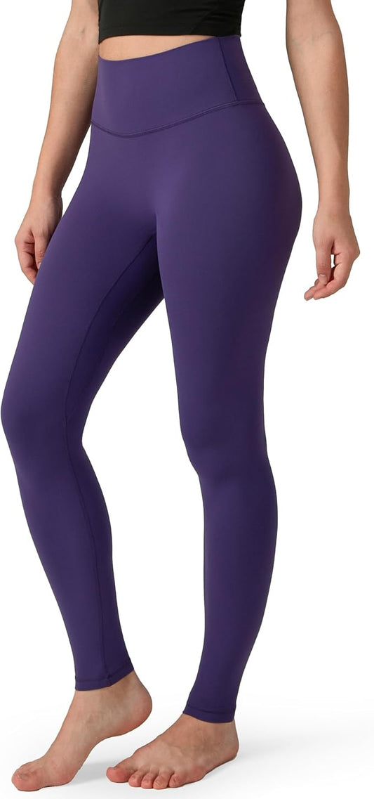 Colorfulkoala Dreamlux No Front Seam Leggings for Women 25"/28" Inseam, Seamless High Waisted Buttery Soft Yoga Pants