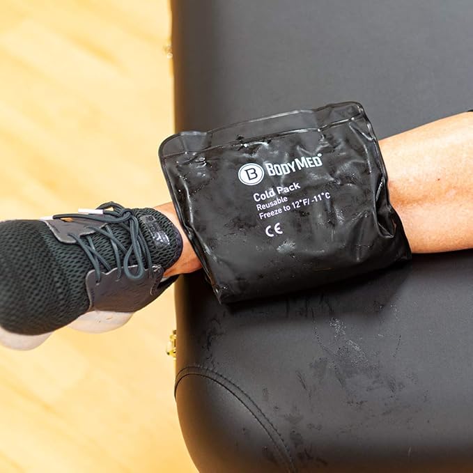 BodyMed Heavy Duty Reusable Urethane Ice Pack for Neck - Professional Grade Cold Therapy for Injuries, Aches, Swelling, Bruises, Sprains - 23 in. Long (Neck Contour)