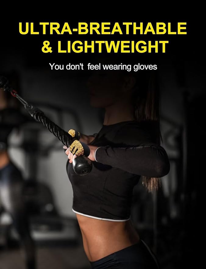KUTOOK Weight Lifting Workout Gloves for Men/Women, 3mm XRD Padding Grip Gym Gloves, Breathable Partial Gloves for Calluses, Weightlifting Gloves for Exercise, Kettlebell, Pull-Ups, Cross Training