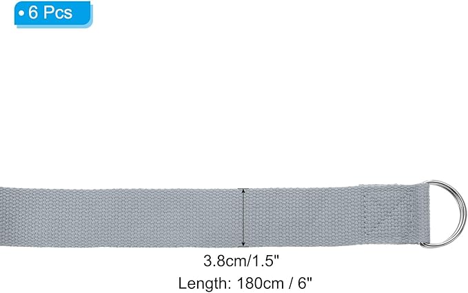 PATIKIL Yoga Strap for Stretching Cotton Yoga Belt with Adjustable Metal D-Ring Buckle Stretch Bands for Fitness Pilates