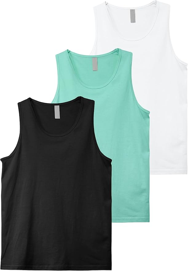 Hat and Beyond Mens Tank Top Soft Performance Boxing Gym Shirts Plain Muscle Tee