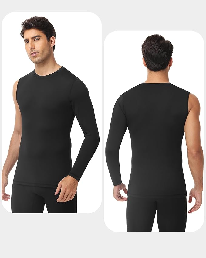 Runhit Men's Basketball One Arm Compression Shirts Long Sleeve 1/2 Single Arm Athletic Undershirt Workout Base Layer Top