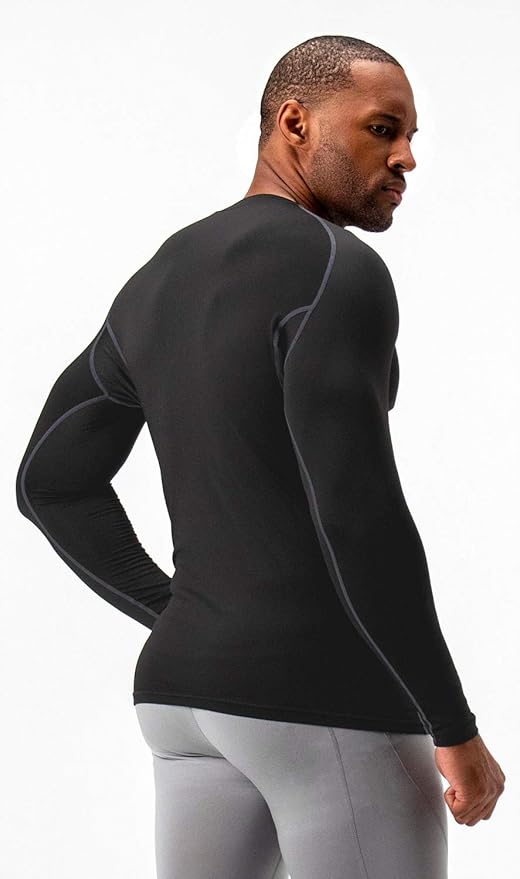 DEVOPS 2 Pack Men's Thermal Long Sleeve Compression Shirts