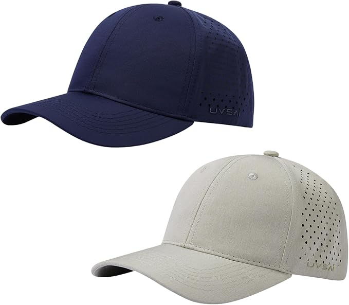 UPF 50+ Performance Water Resistant Baseball Cap Lightweight Breathable Hat Golf Running Boat Hiking for Men Women