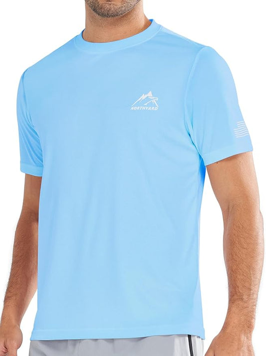 NORTHYARD Men's UPF 50+ Sun Protection Shirts Swim SPF UV Quick Dry Short Sleeve T-Shirts for Athletic Fishing Rash Guard