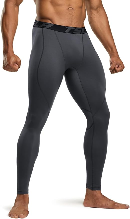 TSLA Men's Thermal Compression Pants, Athletic Sports Leggings & Running Tights, Wintergear Base Layer Bottoms
