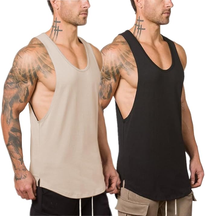 Muscle Killer Men's Muscle Gym Workout Stringer Tank Tops Bodybuilding Fitness T-Shirts 1/2/3 Pack