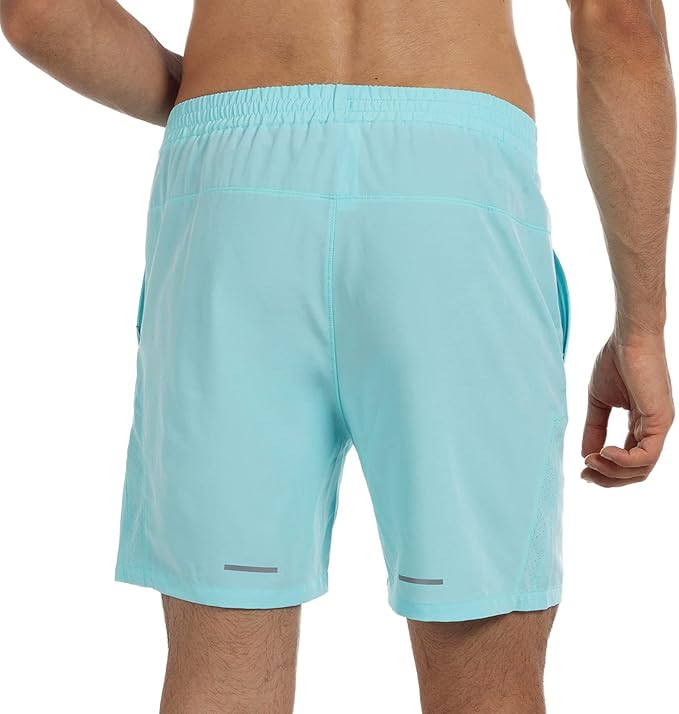 Men's Running Shorts 6" Quick Dry Gym Athletic Workout Shorts for Men with Pockets