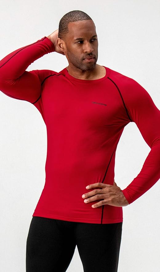 DEVOPS 2 Pack Men's Thermal Long Sleeve Compression Shirts