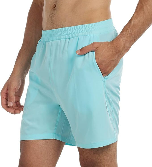 Men's Running Shorts 6" Quick Dry Gym Athletic Workout Shorts for Men with Pockets