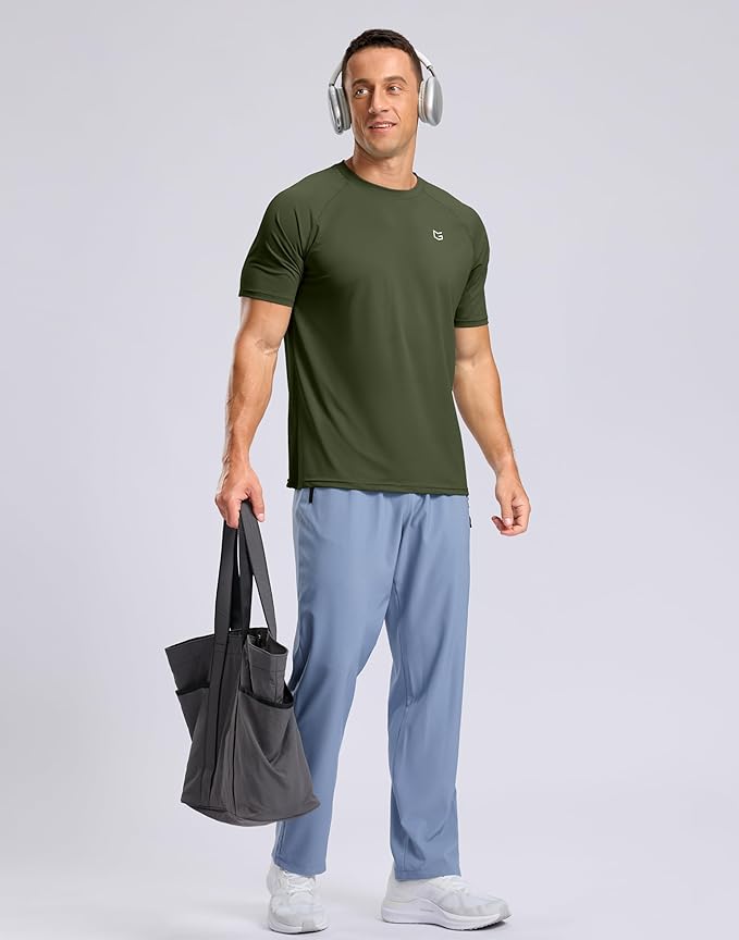 G Gradual Men's Workout Athletic T-Shirts Moisture Wicking Cooling Running Shirts Short Sleeve Performance Tee for Gym Tennis