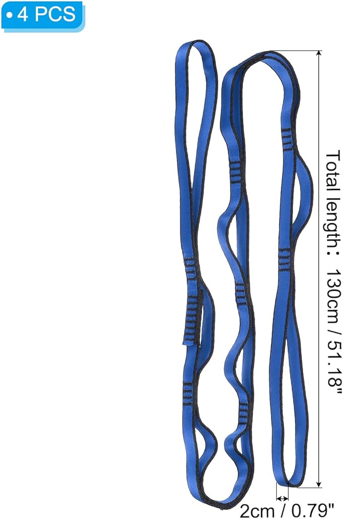 PATIKIL Daisy Chain Straps, Strong Climbing Strap Adjustable Nylon Chain Sling with Loops for Aerial Yoga Hammock Swing