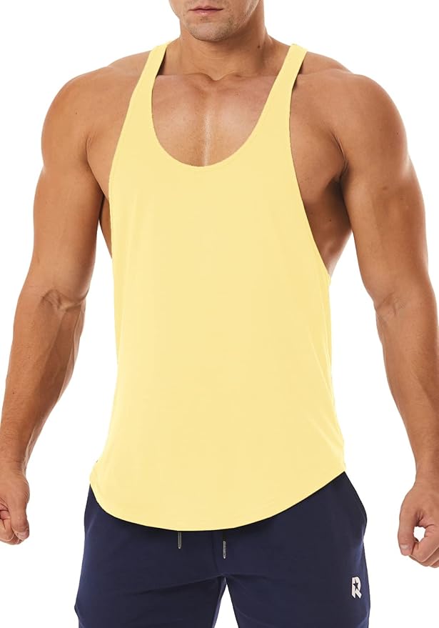 Men's Workout Quick Dry Soft Gym Bodybuilding Stringer Tank Tops
