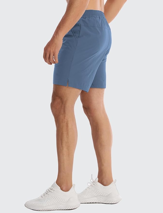 Aolesy Men's 5''/7'' Running Shorts Quick Dry Workout Gym Shorts with Pockets, Tennis Training Athletic（Linerless & Liner）