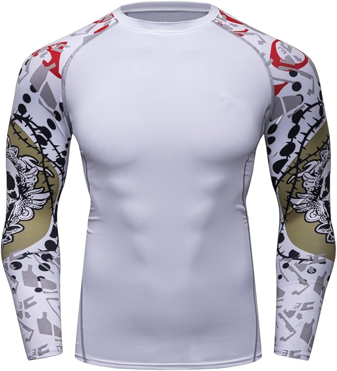Men's Soft Slim Long Sleeve Dry-Fit Compression Gym Trainning Shirt