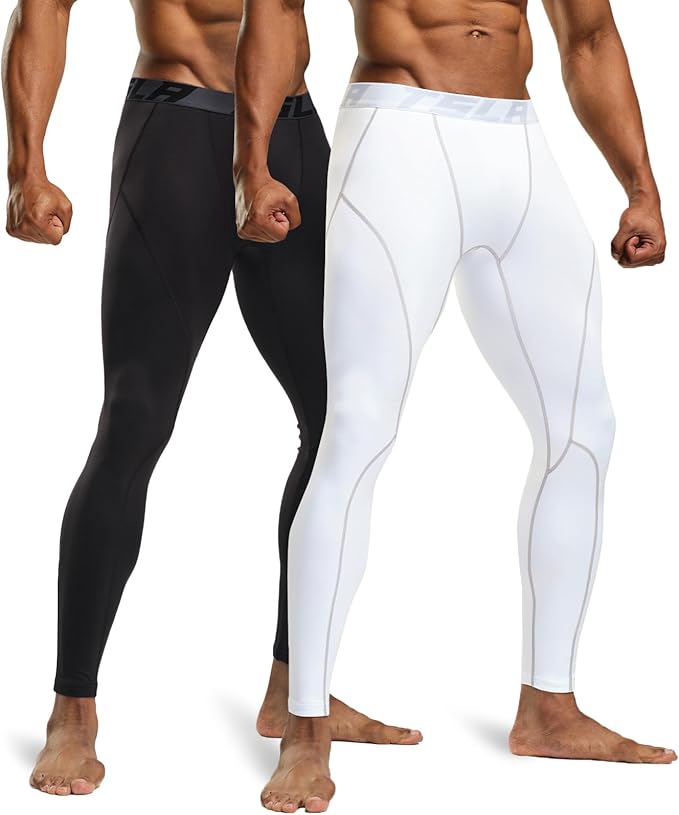 TSLA Men's Thermal Compression Pants, Athletic Sports Leggings & Running Tights, Wintergear Base Layer Bottoms