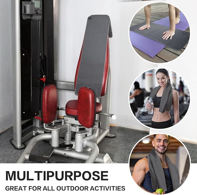 KinHwa Gym Towels - Absorbent Wicking Workout Towels, Quick Dry & Compact, Ideal for Yoga, Fitness, Treadmill or Indoor Bike