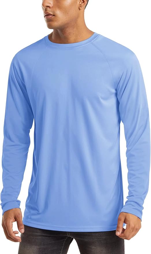 MAGCOMSEN Men's Long Sleeve Shirts UPF 50+ UV Sun Protection Athletic Shirts for Hiking Running Workout Rash Guard