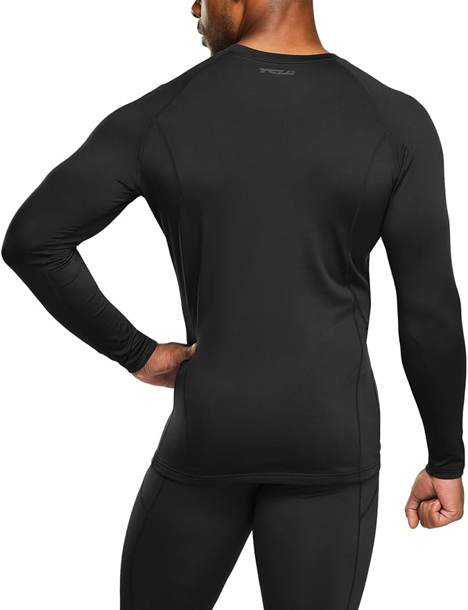 TSLA Men's Thermal Long Sleeve Compression Shirts, Athletic Base Layer Top, Winter Gear Running T-Shirt