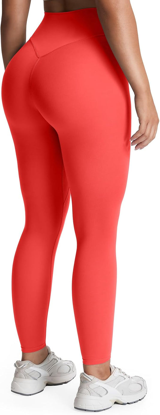 Aoxjox High Waisted Workout Leggings for Women Tummy Control Buttery Soft Yoga Metamorph Deep V Pants 26"