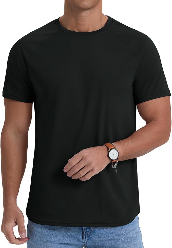 Askdeer Men's T-Shirt Short Sleeve Quick Dry Shirts Lightweight Workout Athletic Tees for Running, Beach, Hiking