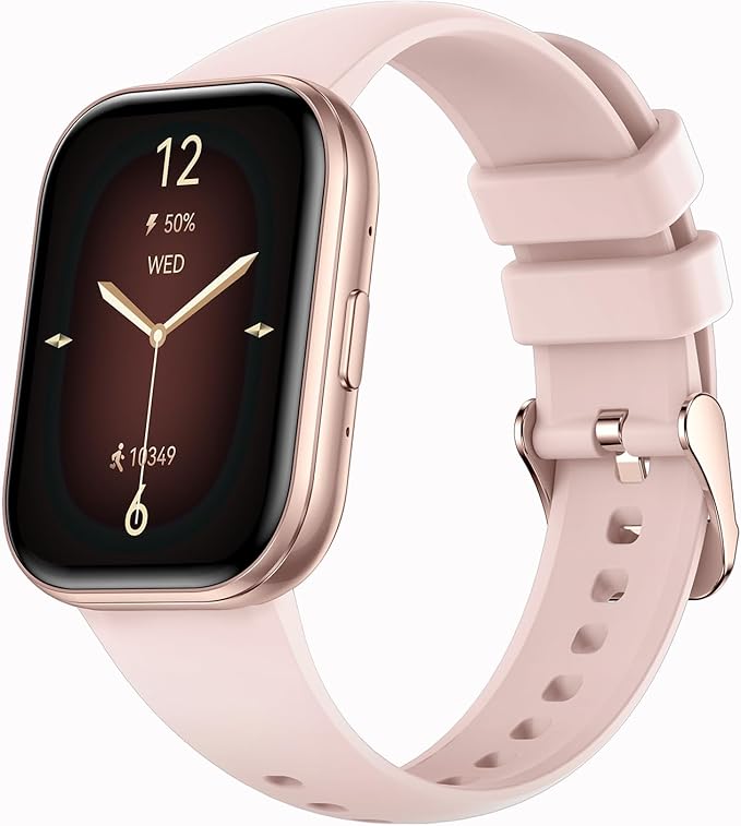 Yihou Smart Watches for Women with Heart Rate Monitor Sleep Monitoring Fitness Tracker for Women Pedometer Calorie Distance Fitness Watch Flashlight for Android iOS Gold Pink