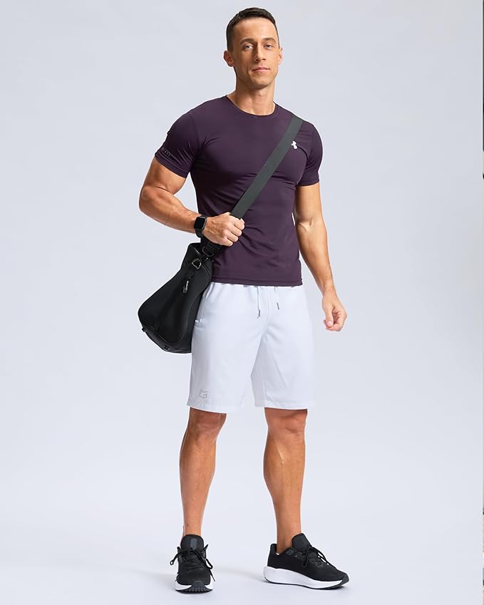 G Gradual Men's Athletic Running Shorts with Zipper Pockets Quick Dry 7"/ 5"/ 9" Workout Gym Shorts for Basketball Hiking