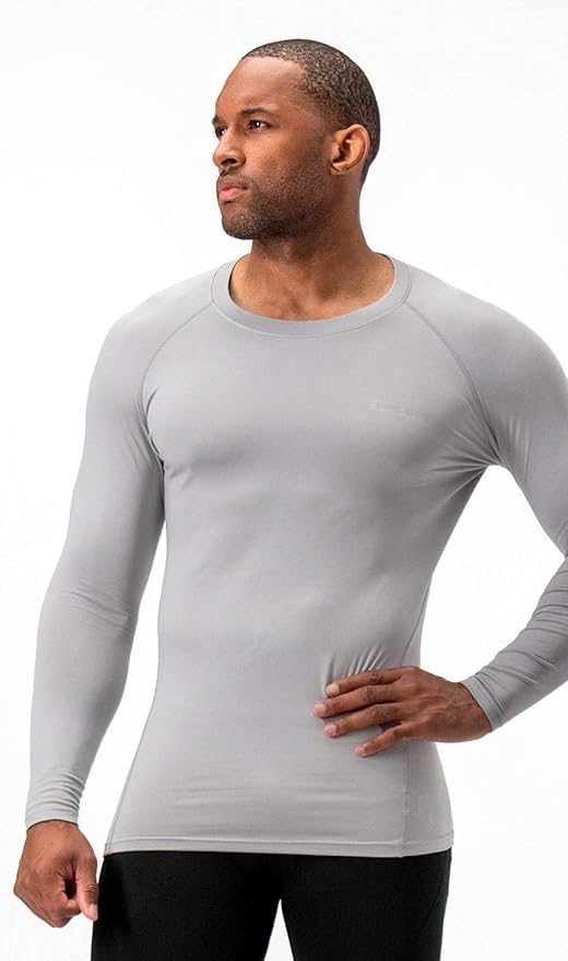 DEVOPS 2 Pack Men's Thermal Long Sleeve Compression Shirts