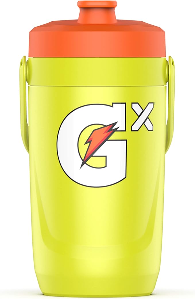 Gatorade Gx Performance Jug, 64oz, Leakproof, Non Slip Grip, Great for Athletes, Neon Yellow