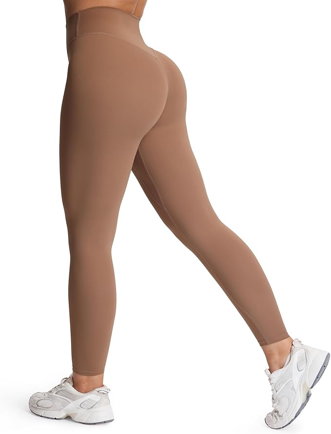 Aoxjox High Waisted Workout Leggings for Women Tummy Control Buttery Soft Yoga Metamorph Deep V Pants 26"