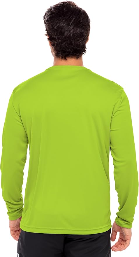 Men's Long Sleeve Moisture Wicking Athletic Shirts, Dry Fit Long Sleeve UV Protection Shirts Men for Workout, Running, Hiking