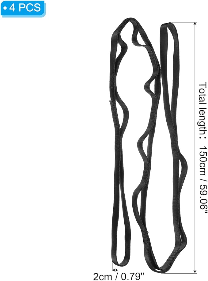 PATIKIL Daisy Chain Straps, Strong Climbing Strap Adjustable Nylon Chain Sling with Loops for Aerial Yoga Hammock Swing