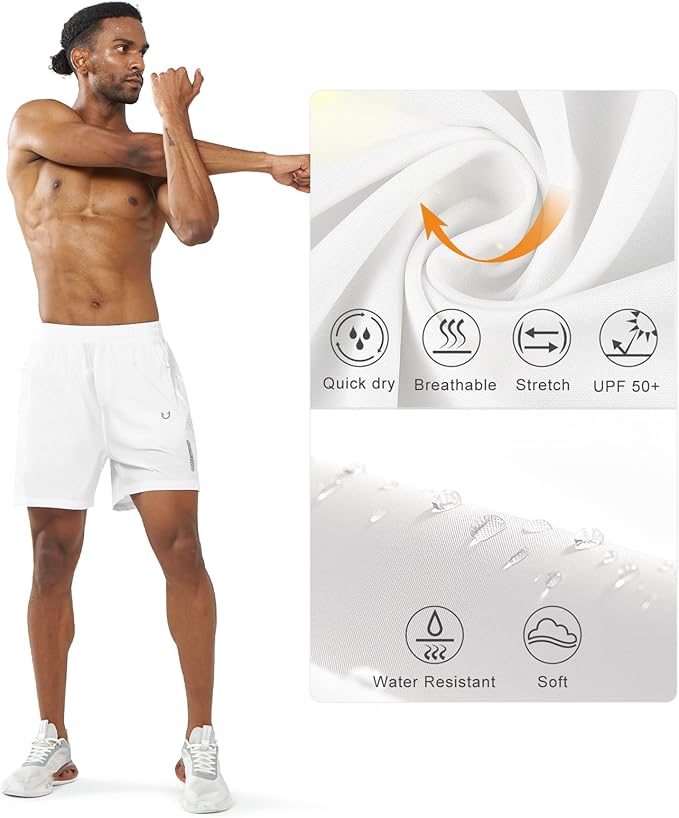 NORTHYARD Men's Athletic Running Shorts Quick Dry Workout Shorts 7"/ 5"/ 9" Lightweight Sports Gym Basketball Tennis Hiking