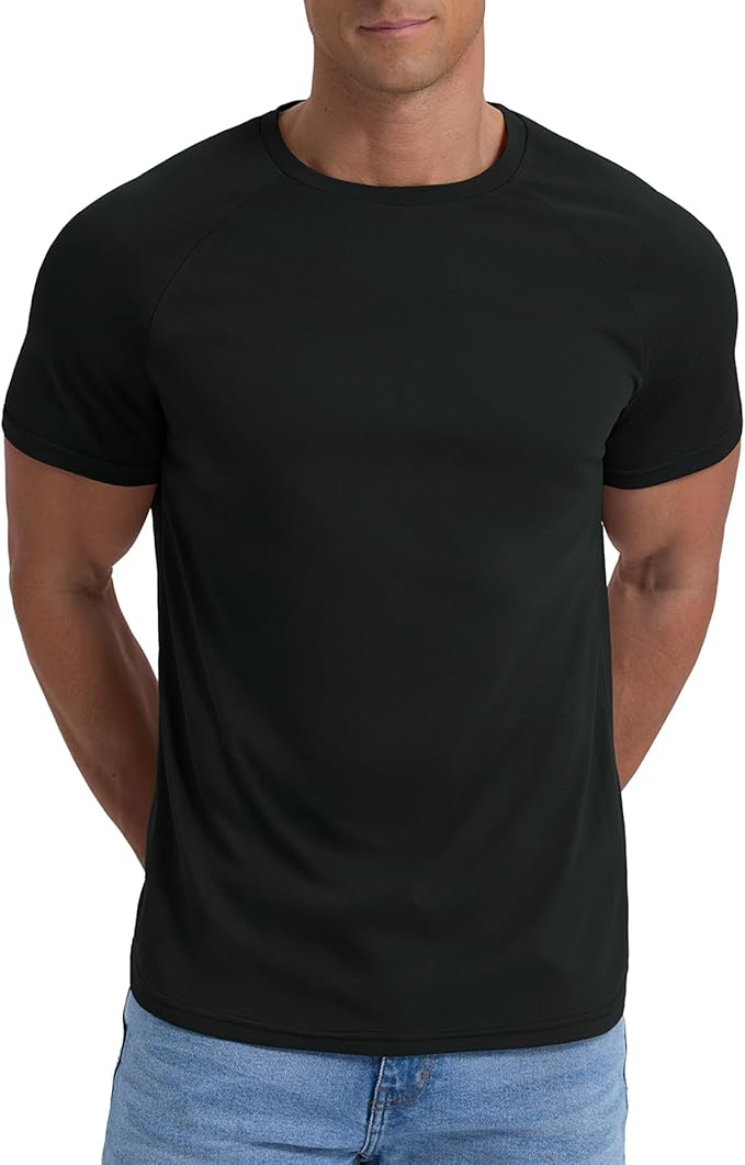 Askdeer Men's T-Shirt Short Sleeve Quick Dry Shirts Lightweight Workout Athletic Tees for Running, Beach, Hiking