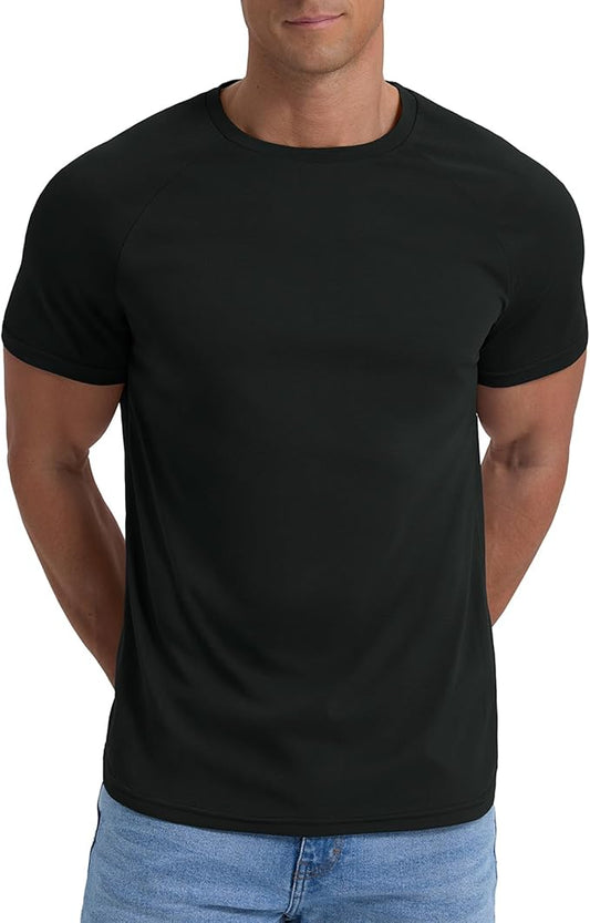 Askdeer Men's T-Shirt Short Sleeve Quick Dry Shirts Lightweight Workout Athletic Tees for Running, Beach, Hiking