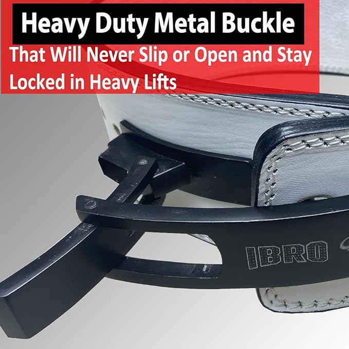 IBRO Powerlifting Lever Gym Belt – Power 8MM, 10MM or 13MM Extreme Heavy Duty Genuine Leather Belts - Squats Deadlifts Bodybuilding Weight Lifting IPF Power Lifting Strongman for Men