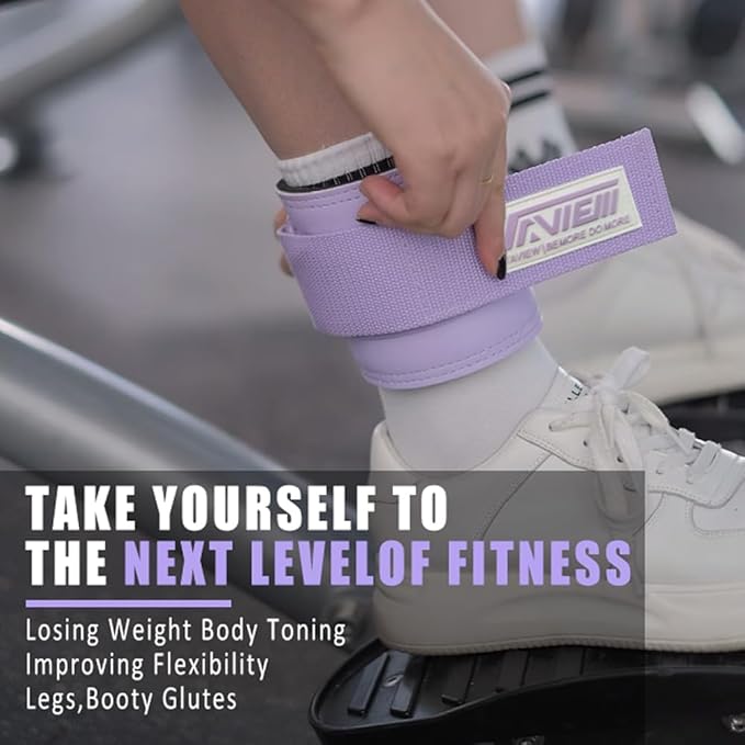 TAVIEW Ankle Straps Cable Machine Attachment for Gym - Cable Kickback Ankle Straps - Padded Ankle Cuffs for Glute Kickbacks and Leg Workouts