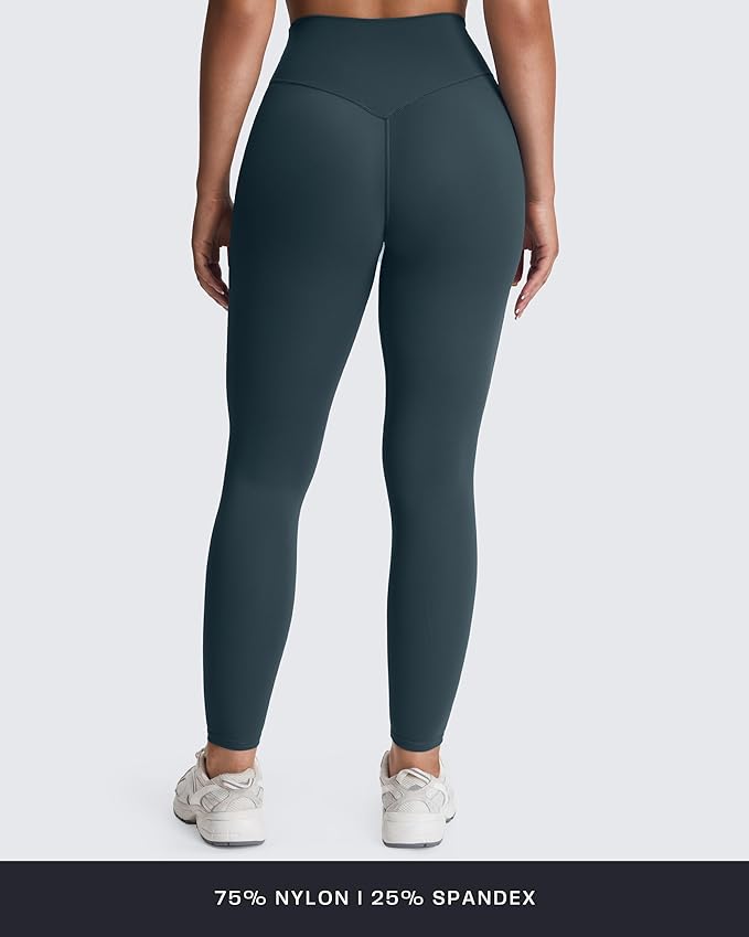 Aoxjox High Waisted Workout Leggings for Women Tummy Control Buttery Soft Yoga Metamorph Deep V Pants 26"