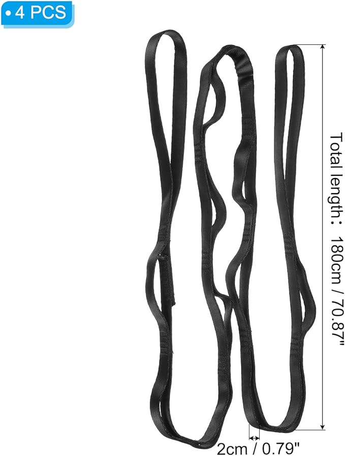 PATIKIL Daisy Chain Straps, Strong Climbing Strap Adjustable Nylon Chain Sling with Loops for Aerial Yoga Hammock Swing