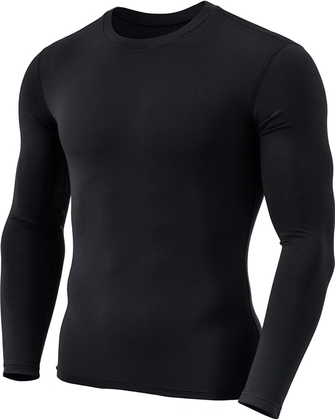 TSLA Men's Thermal Long Sleeve Compression Shirts, Athletic Base Layer Top, Winter Gear Running T-Shirt